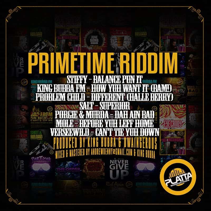 Primetime Riddim - Platta & Dwaingerous - 2015 Soca - King Bubba FM - Barbados