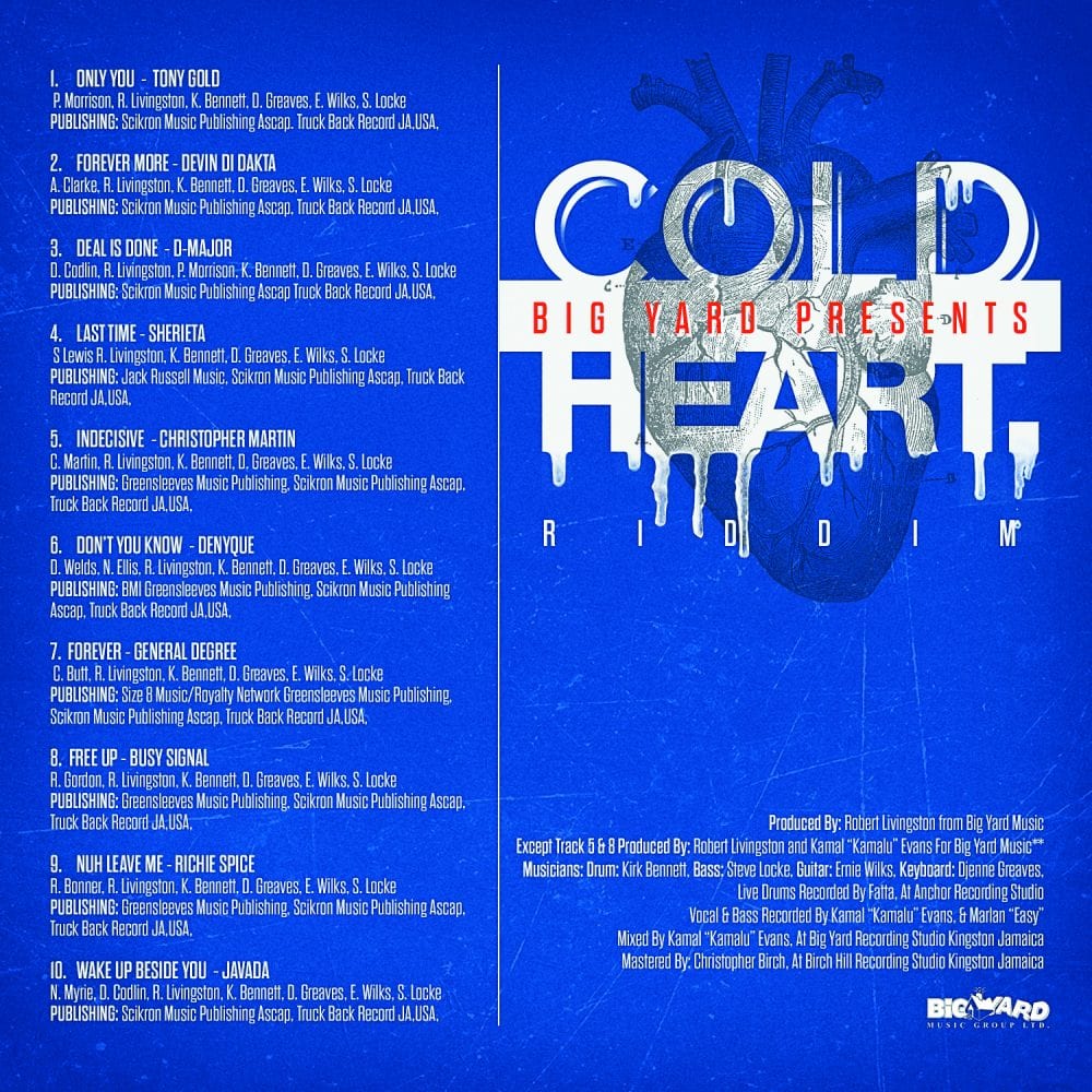 Big Yard Music - Cold Heart Riddim - Reggae