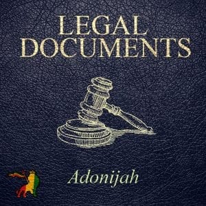 Ras Adonijah - Legal Documents - Reggae